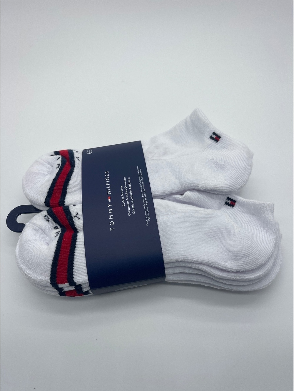 Tommy Hilfiger Men's Cushion No Show Socks 6-Pack White Size One Size